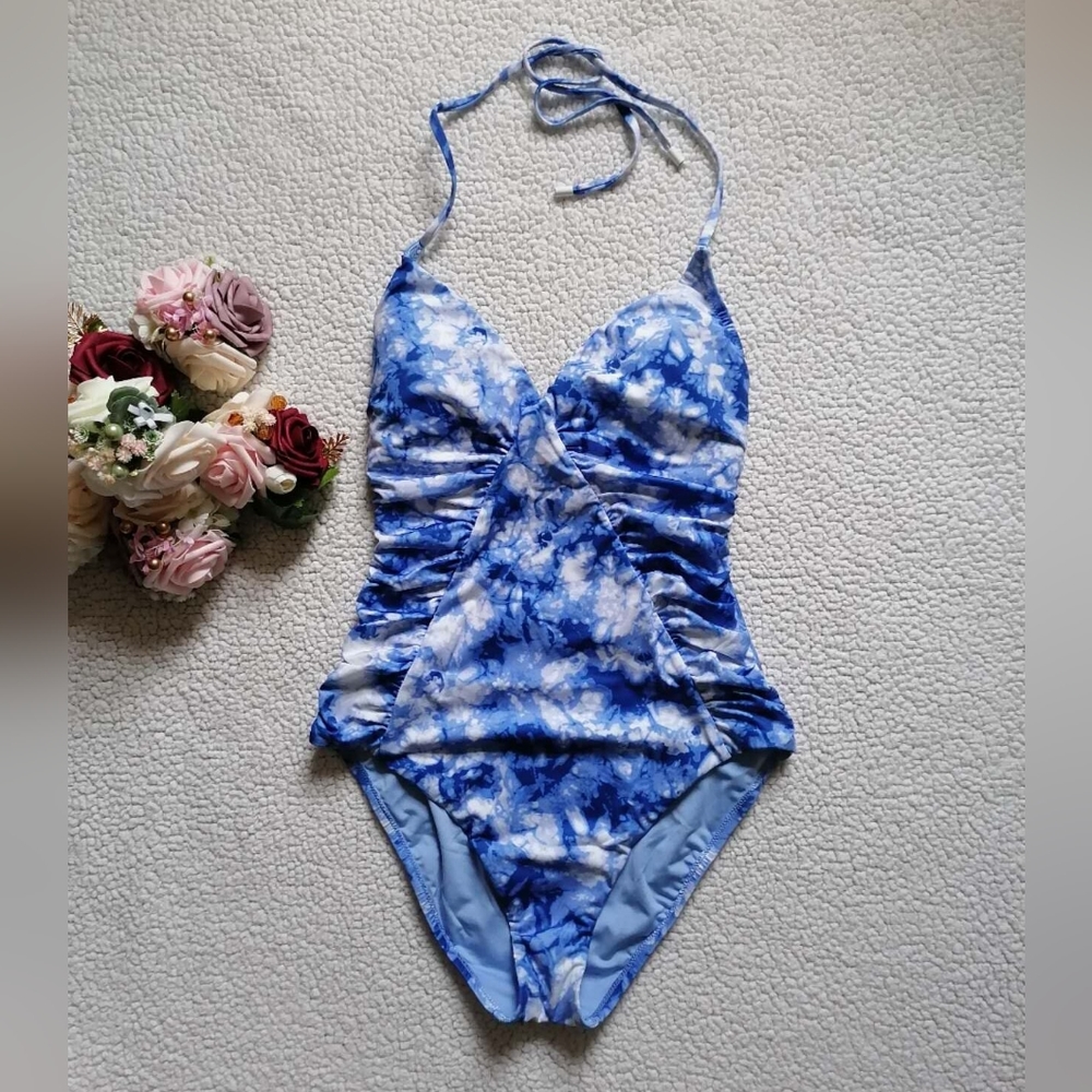 Sanctuary Women’s Poolside Tie-Dyed One-Piece Swimsuit PRETTY IN PERI, Size M